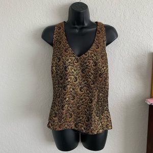 Vintage embroidered halter tank top size 12